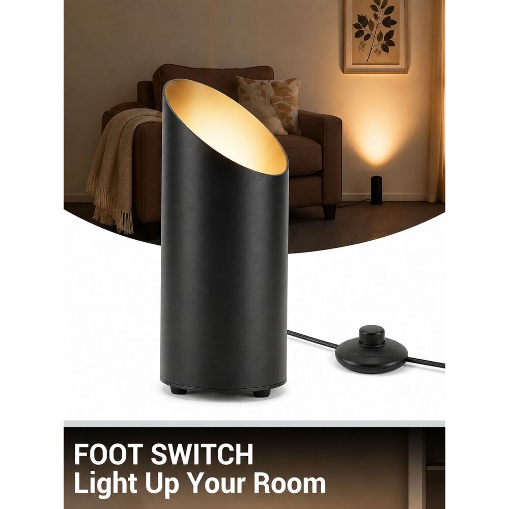 NEW Uplighting Can Light with Foot Switch 3000K Matte Black